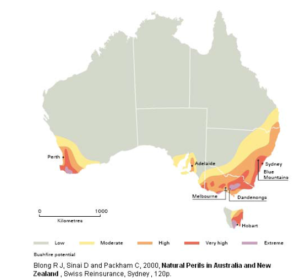 Bushfire potential in Australia